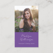 Esoteric Psychic Modern Foto Kunde Vielen Dank Visitenkarte (Vorderseite)