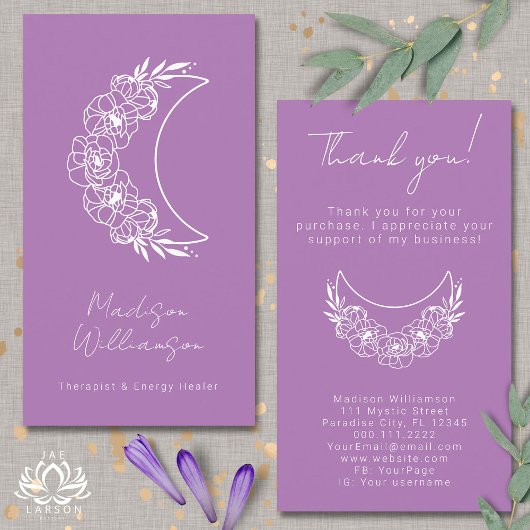 Esoteric Psychic Modern Foto Kunde Vielen Dank Visitenkarte