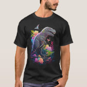 Esoteric Rex Trex Crystals Cute Illustration  2 T-Shirt (Vorderseite)