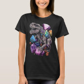 Esoteric Rex Trex Crystals Cute Illustration  7 T-Shirt (Vorderseite)