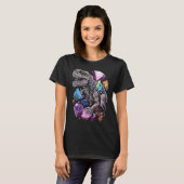Esoteric Rex Trex Crystals Cute Illustration  7 T-Shirt (Vorne ganz)