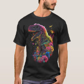 Esoteric Rex Trex Crystals Niedlich Illustration 4 T-Shirt (Vorderseite)