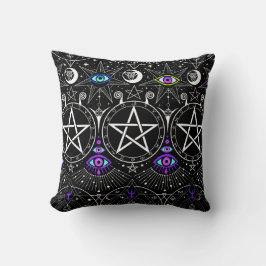 Esoteric symbols Throw Pillow Kissen