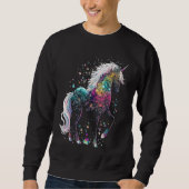 Esoteric Unicorn Crystals Cute Illustration Sweatshirt (Vorderseite)