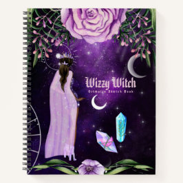 Esoteric Witchcraft Sketchbook Grimoire Lila Notizblock