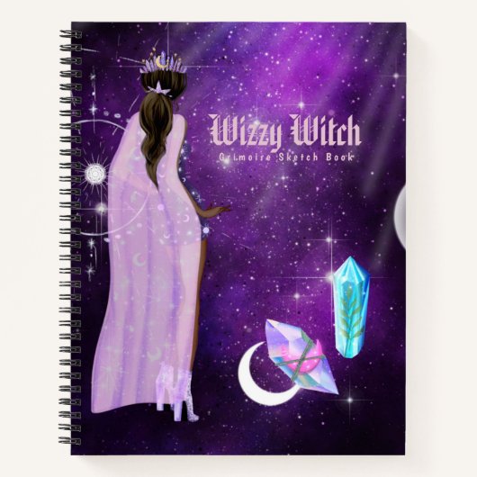 Esoteric Witchcraft Sketchbook Grimoire Lila Notizblock (Vorderseite)