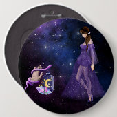 Esoterische Hexenkraft Magick Lila Geschenk für He Button (Vorne & Hinten)