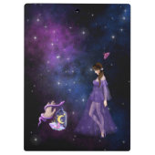 Esoterische Hexenkraft Magick Lila Geschenk für He Klemmbrett (Rückseite)