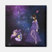 Esoterische Hexenkraft Magick Lila Geschenk für He Magnet (Vorne)