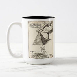 Esoterische himmlische alte Pyramide Zweifarbige Tasse
