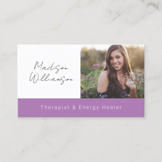 Esoterische Holistische Moderne Moderne Foto Ernen Visitenkarte (Vorderseite)