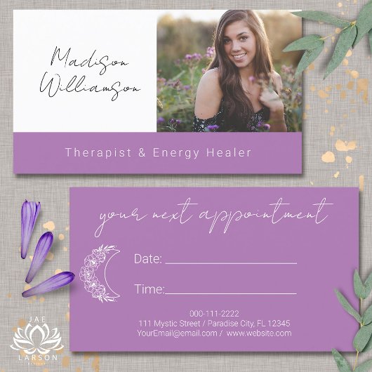 Esoterische Holistische Moderne Moderne Foto Ernen Visitenkarte