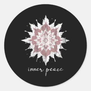 Esoterische Meditation Lotusblume Innerer Frieden Runder Aufkleber