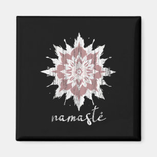 Esoterische Meditation Lotusblume Namaste Yoga Magnet