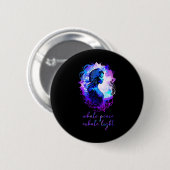 Esoterische Meditation Wasserfarbe Einatmen Friede Button (Vorne & Hinten)
