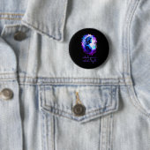 Esoterische Meditation Wasserfarbe Einatmen Friede Button (Beispiel)