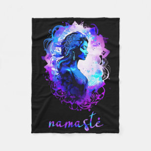 Esoterische Meditation Wasserfarbe Namaste Yoga Fleecedecke