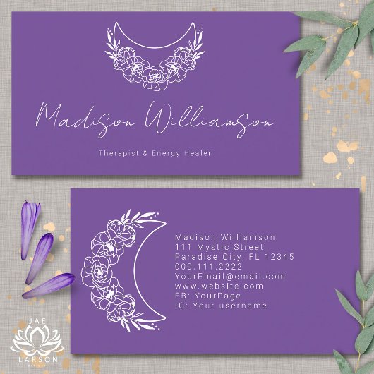 Esoterische Psychische Moderne Minimalistische Hal Visitenkarte