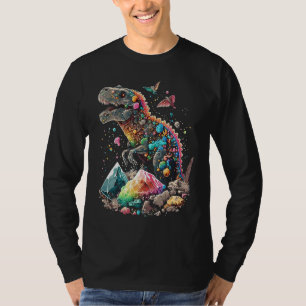 Esoterischer Rex Trex Kristalle Süße Illustration  T-Shirt