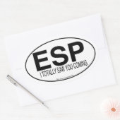 ESP Funny Euro Oval Decal Slogan Ovaler Aufkleber (Umschlag)