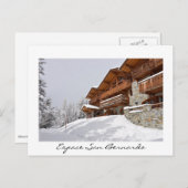 Espace San Bernardo Weißer Text Postkarte (Vorne/Hinten)