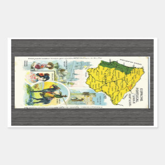 Espacne Portugal Spanje Portugal Vintag Rechteckiger Aufkleber