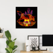 España 2010 Grunge Toro Fußballgeschenke Poster (Heimbüro)