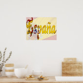 España Banderas ~ Spanische Flagge Poster (Küche)
