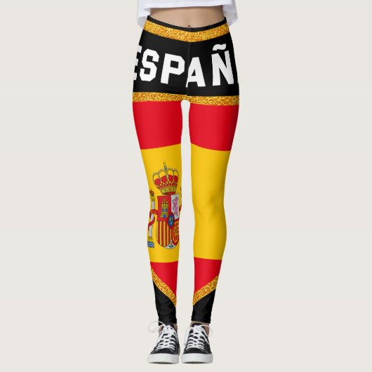 España Flagge Leggings (Vorderseite)