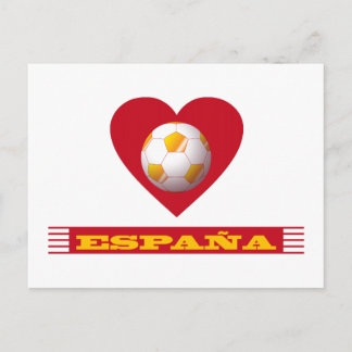 ESPAÑA Fútbol Corazón y Bufanda Brasil 2014 Postkarte