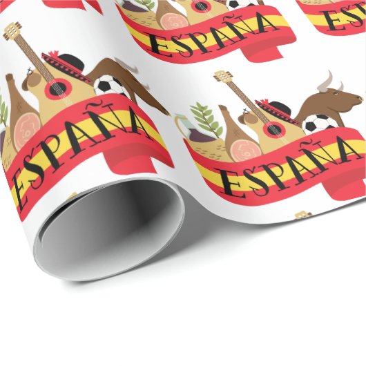 Espana Geschenkpapier (Rolleneckpunkt)