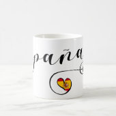 España Herzflagge Spanien Spanien Spanien Kaffeetasse (Mittel)