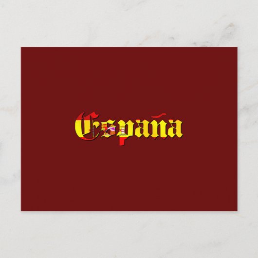 Espana-Logo - Flagge Spaniens España-Logo Postkarte (Vorderseite)