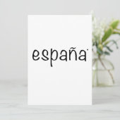 Espãna - minimalistic typography card karte (Stehend Vorderseite)