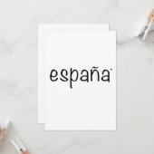 Espãna - minimalistic typography card karte (Vorderseite/Rückseite Beispiel)