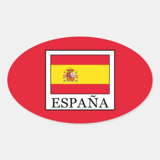 España Ovaler Aufkleber (Vorderseite)