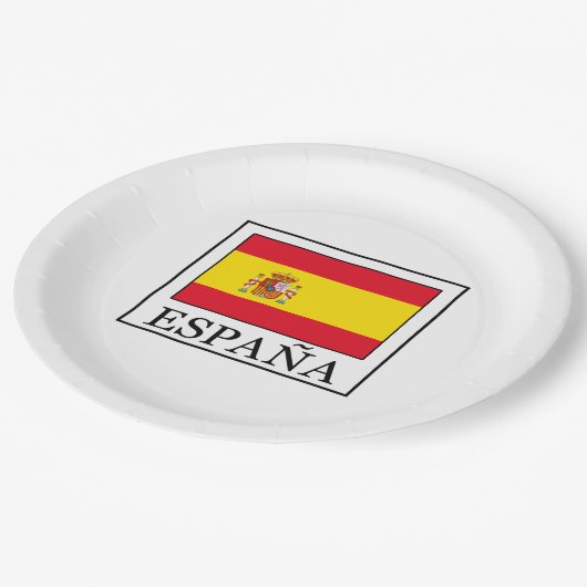 España Pappteller (Schrägansicht)