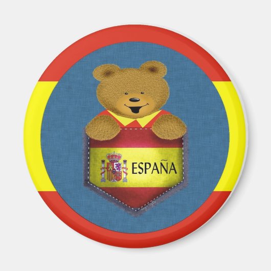 Espana Pocket Bear Magnet (Vorne)