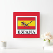 España Quadratische Wanduhr (Zuhause)