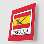 España Quadratische Wanduhr (Winkel)