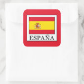 España Quadratischer Aufkleber (Tasche)