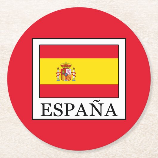 España Runder Pappuntersetzer (Vorderseite)