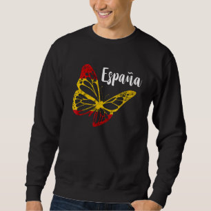 Espana Schmetterling Spanischer Stolz Spanische Fl Sweatshirt