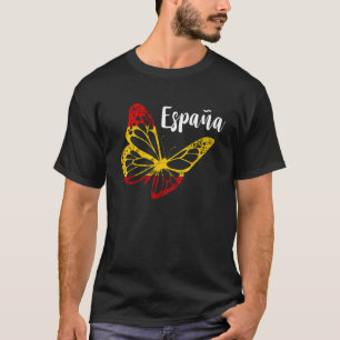 Espana Schmetterling Spanischer Stolz Spanische Fl T-Shirt