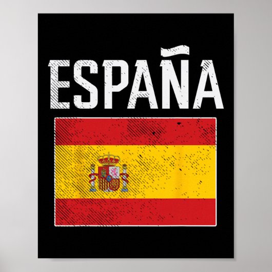 Espana Spanien Flagge Spanisch Fußball Männer Frau Poster (Vorne)