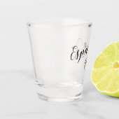 España Spanien Flaggen-Herz-Skript Schnapsglas (Links)