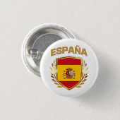 Espana-Spanien-Flaggenschild Button (Vorne & Hinten)