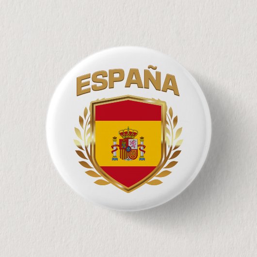Espana-Spanien-Flaggenschild Button (Vorderseite)