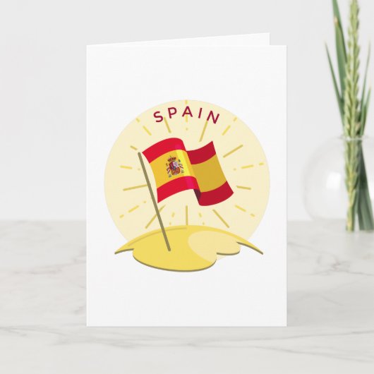 España Spanische Flagge Spanien Sun Travel Gift Karte (Vorderseite)