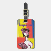 España, spanisches Urlaubsposter. Gepäckanhänger (Vorderseite vertikal)